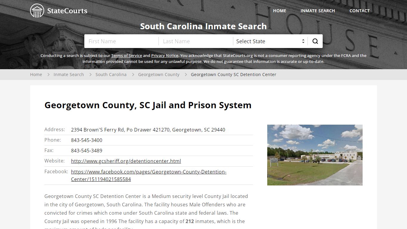 Georgetown County, SC Jail and Prison System - State Courts